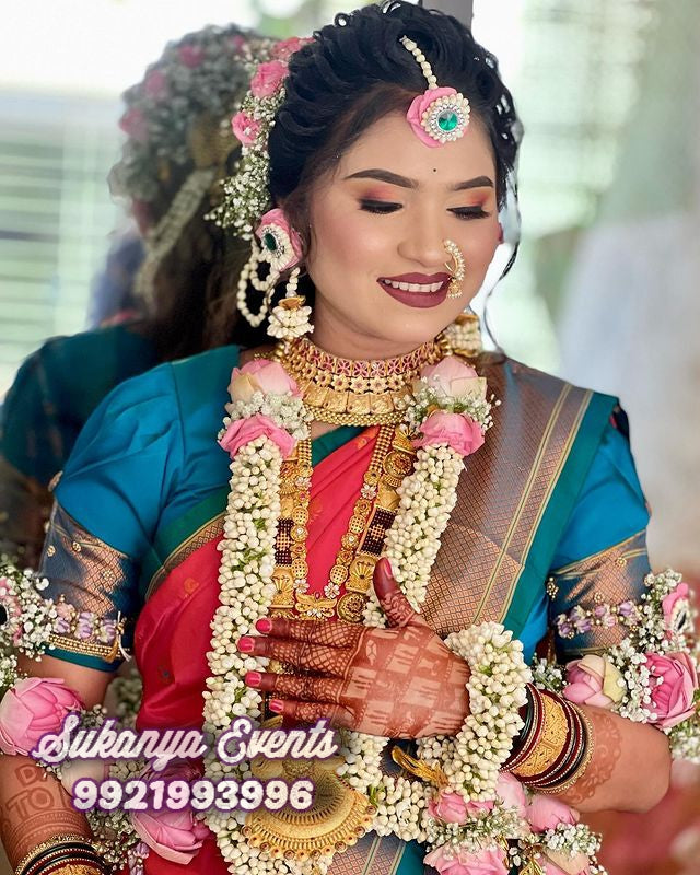 Saree Dohale Jevan Jewellery Amazon Real Flower Dohale Jevan