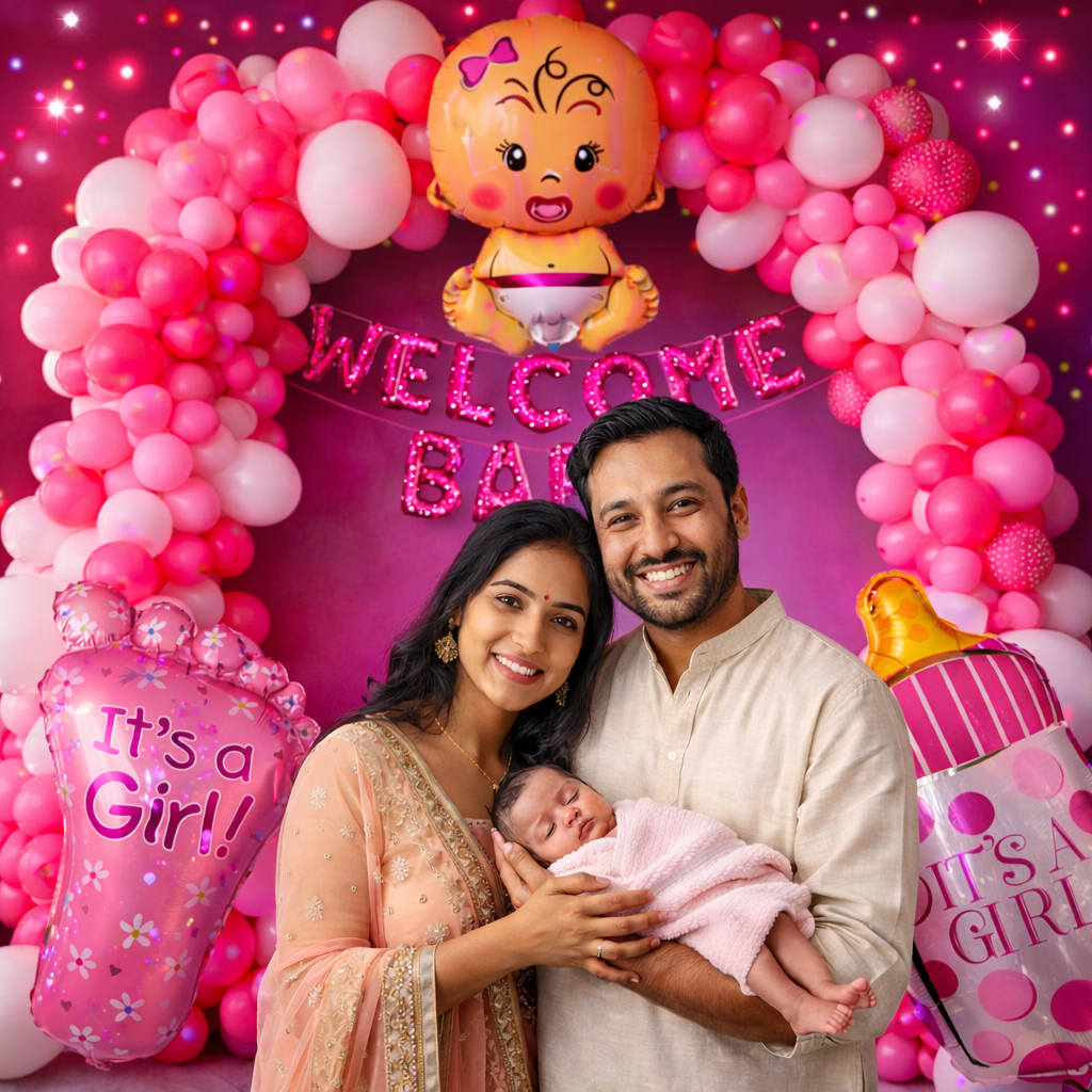 Newborn Baby Welcome Decoration For Baby Girl In Pune