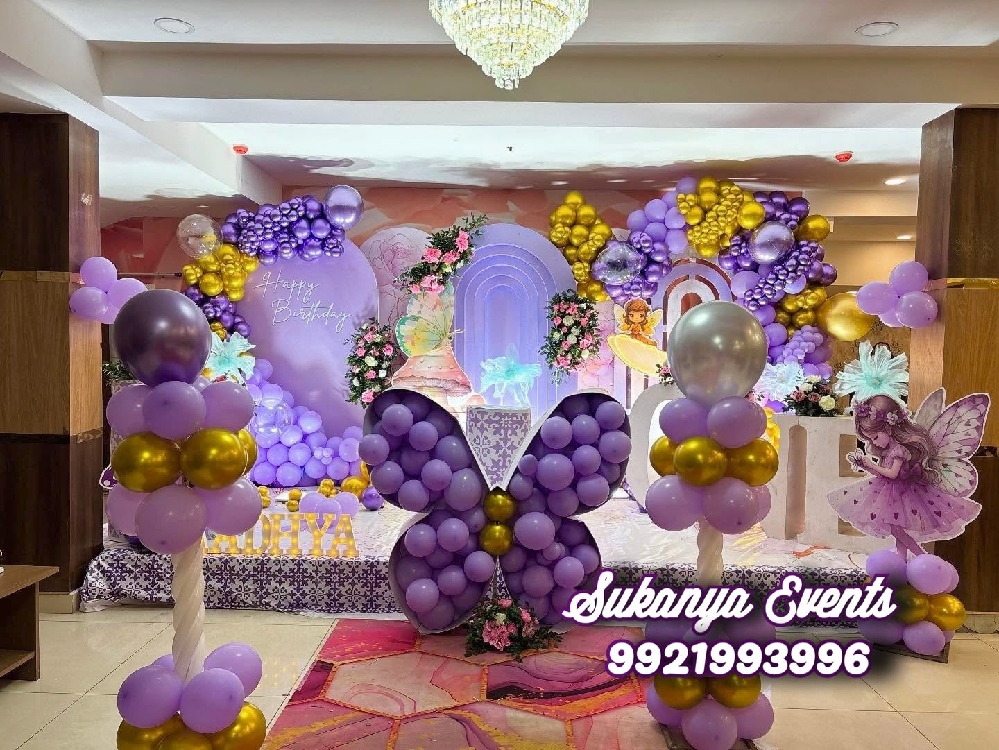 Beautiful Balloon Fairy Theme Birthday Decor For Girls BD05