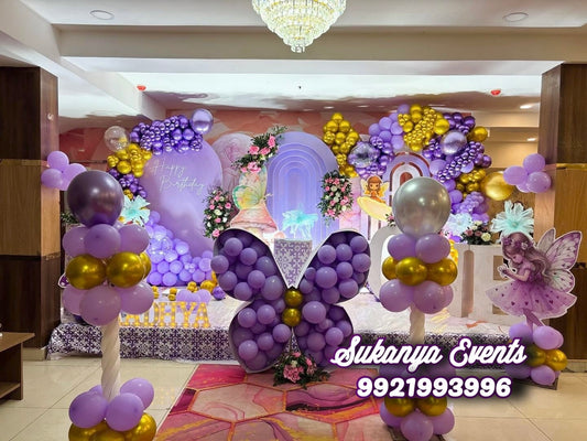 Beautiful Balloon Fairy Theme Birthday Decor For Girls BD05