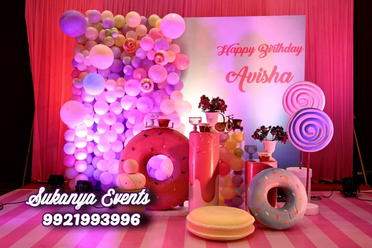 Donuts Theme For Birthday Party Decoration