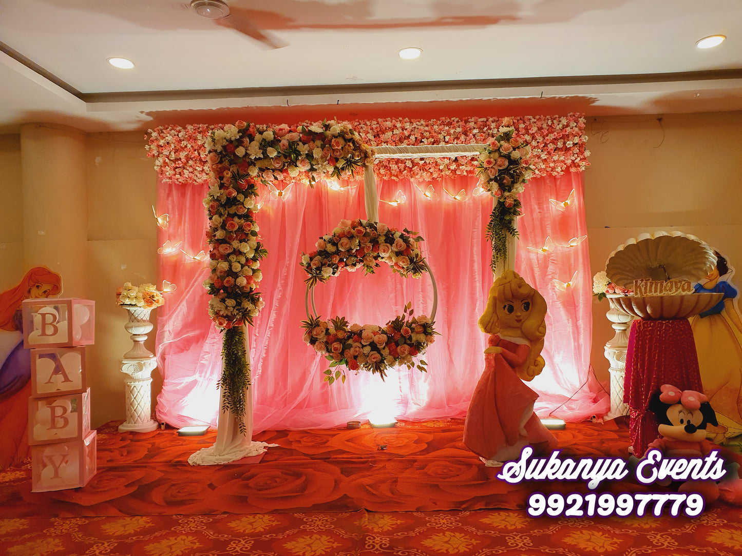 Pink Baby Girl Naming Ceremony Decoration Package NC03