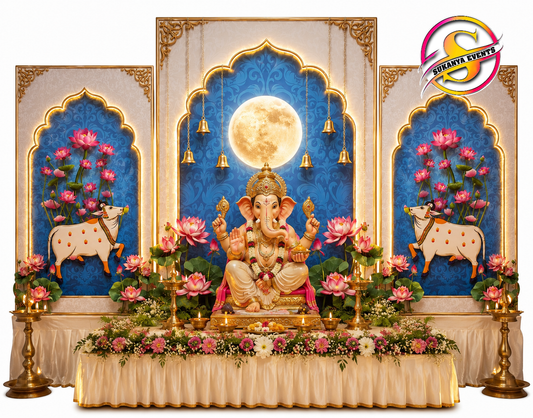 Pichwai Theme Ganpati Decoration In Pune