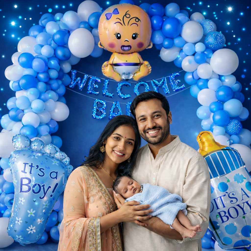 Newborn Baby Welcome Decoration For Baby Boy In Pune