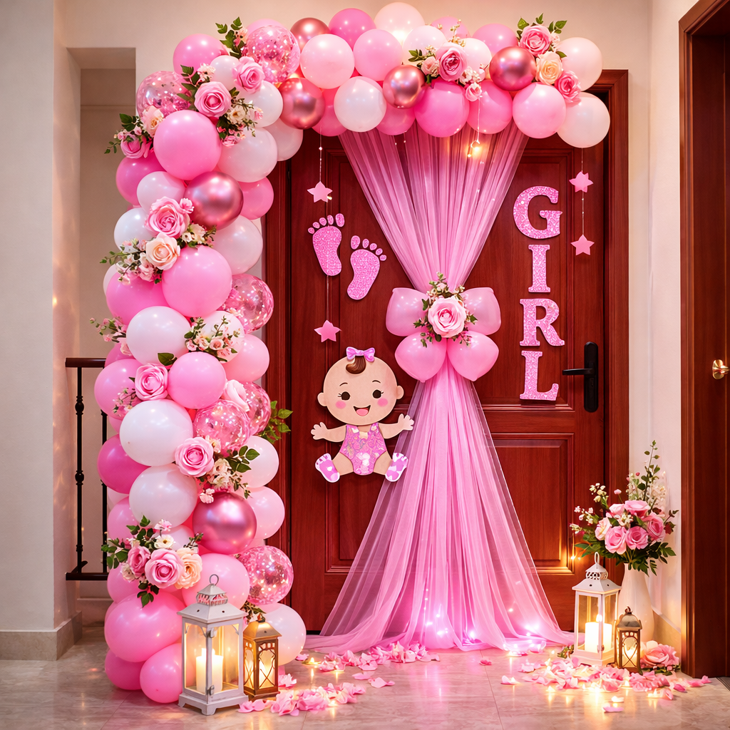 Newborn Baby Welcome Decoration For Baby Girl In Pune