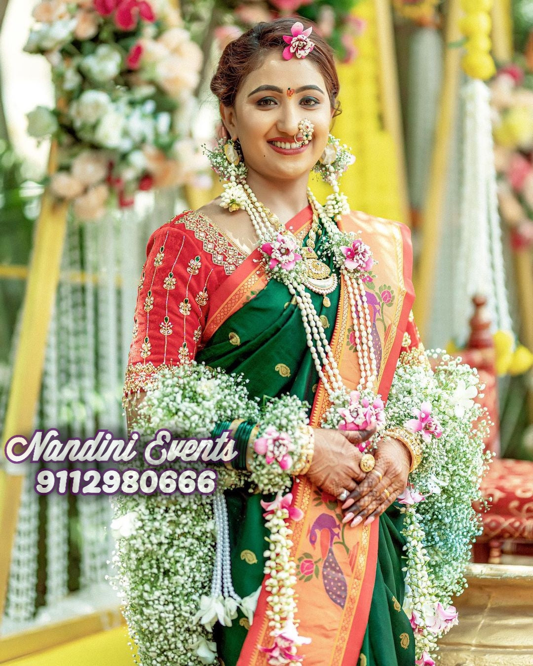Handmade Flower Jewellery For Haldi Set FJ12